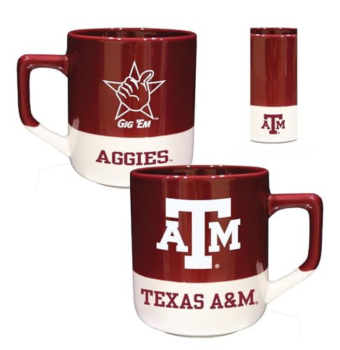 Texas A&M Aggies Ceramic 20 oz Campus Colors Mug – Official Team Logo  Coffee Cup – Handwash Recommended – Includes One Mug