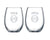 RFSJ Yale University Etched Satin Logo Wine or Beverage Glass Set of 2