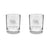 South Carolina Gamecocks 2-Sided Etched Satin Finish Rocks Glass Set of 2 Drinkware