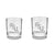 Florida State Seminoles 2-Sided Etched Satin Finish Rocks Glass Set of 2 Drinkware
