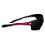 Wisconsin Badgers Black Sports Elite Style Sunglasses with Logo on the Corners 