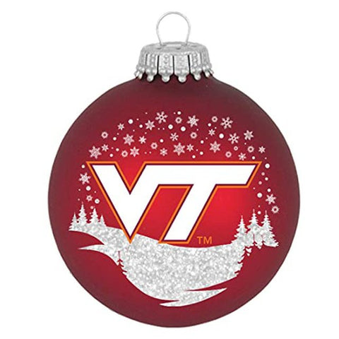 Virginia Tech Glass Ornament Holiday Ornaments