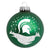 Michigan State Spartans in Snow Glass Ornament Holiday Ornaments