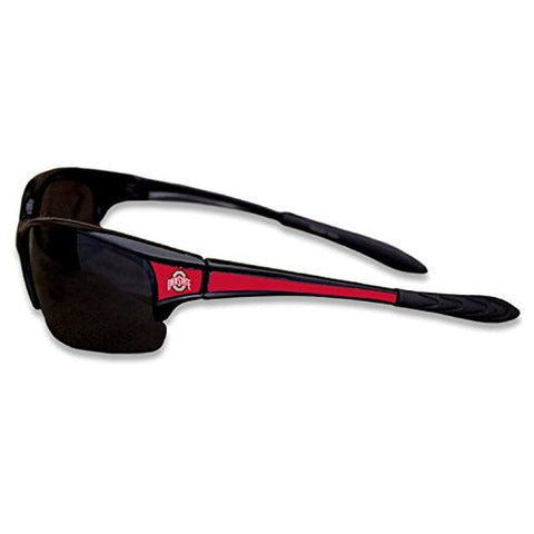 Ohio State Buckeyes Black Sports Elite Style Sunglasses with Logo on the Corners 
