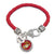 U.S. Marines Mom Leather Bracelet with Round Logo, Charm and Lobster Clasp Jewelry