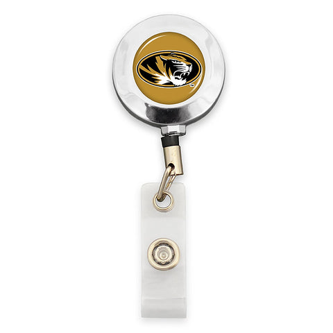 Missouri Tigers Badge Reel with Alligator Clip Jewelry