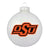 Oklahoma State Cowboys Glass Sparkle Ornament in White - Sports Team Accessories