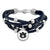 Auburn Leather Strand Bracelet with Logo and Lobster Clasp Jewelry