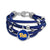 Pittsburgh Panthers Leather Strand Bracelet with Logo and Lobster Clasp Jewelry