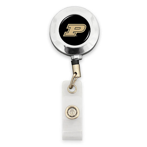 Purdue Boilermakers Badge Reel with Alligator Clip Jewelry