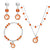 From The Heart Clemson Tigers Logo Jewelry Combo (Bracelet, Necklace, Earrings)