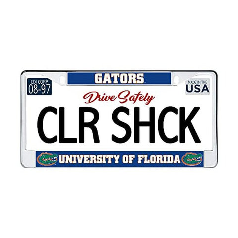 Color Shock Florida Gators Colored Metal License Plate Frame Vehicle Mounts & Holders